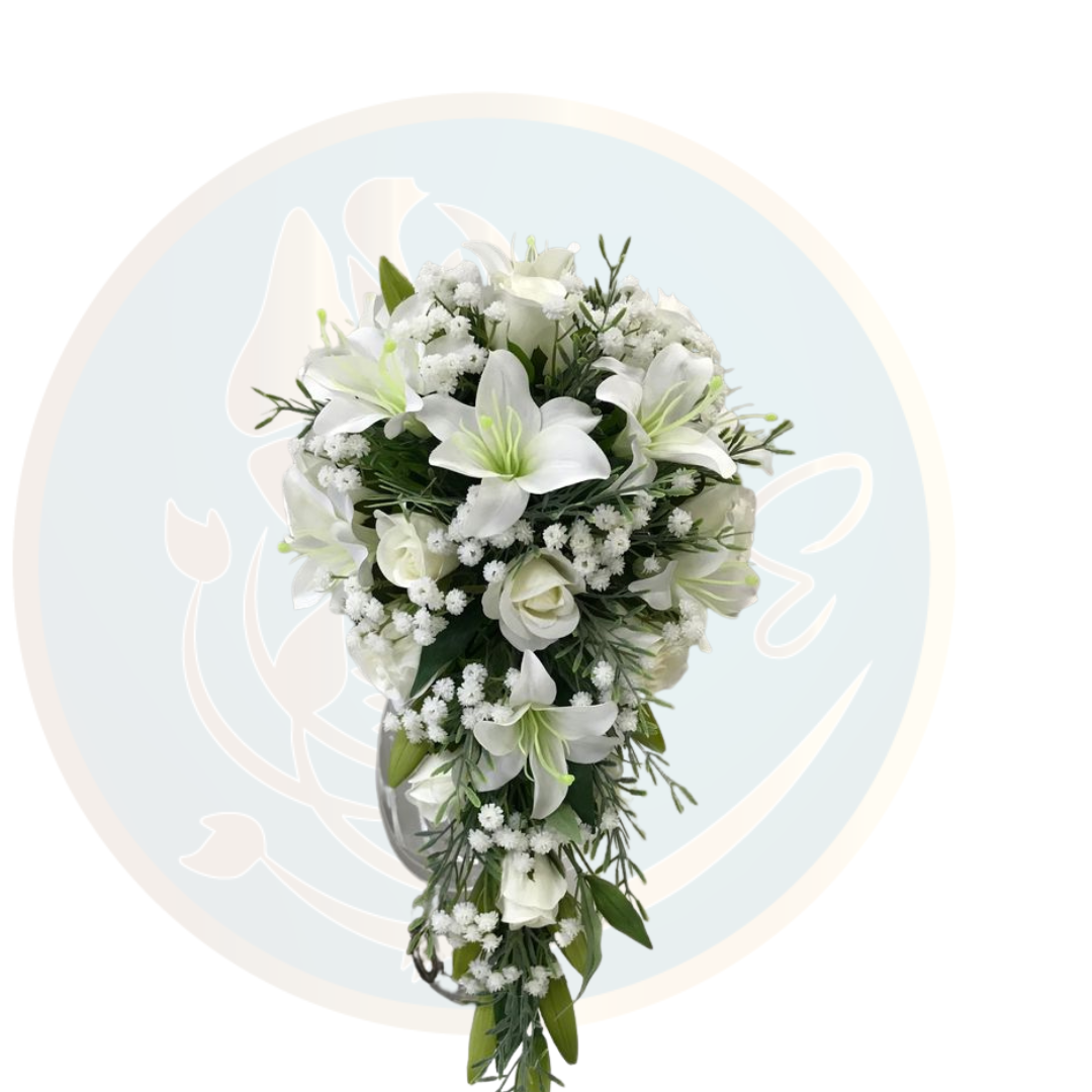 Bridal bouquet of lilies
