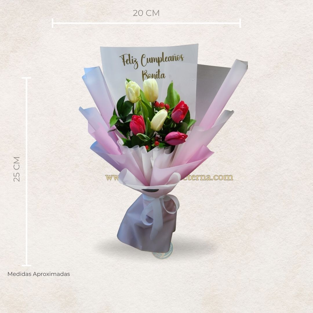 Tulipanes Elegancia Doble – 6 Flores