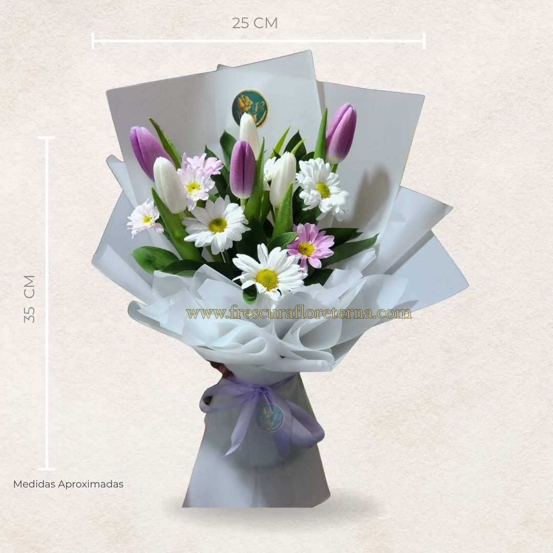 Tulipanes Elegancia Doble – 6 Flores