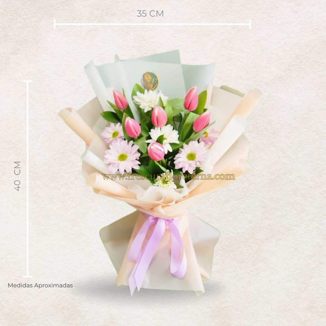 Tulipanes Elegancia Doble – 6 Flores