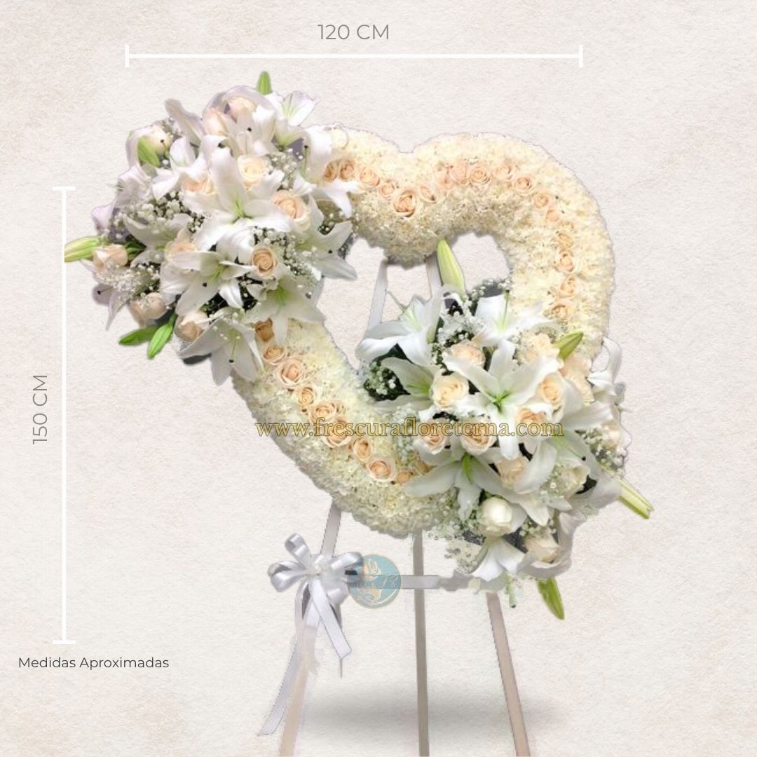Corazón de Paz – Tributo Floral Exclusivo