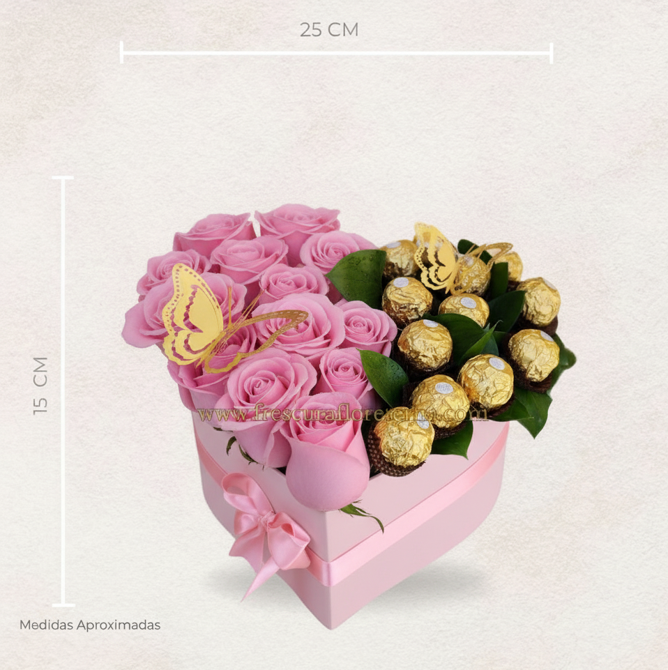 Corazón Rubí – Rosas & Chocolates