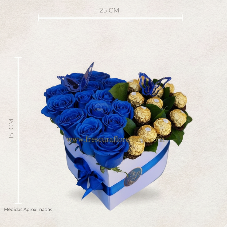 Corazón Rubí – Rosas & Chocolates