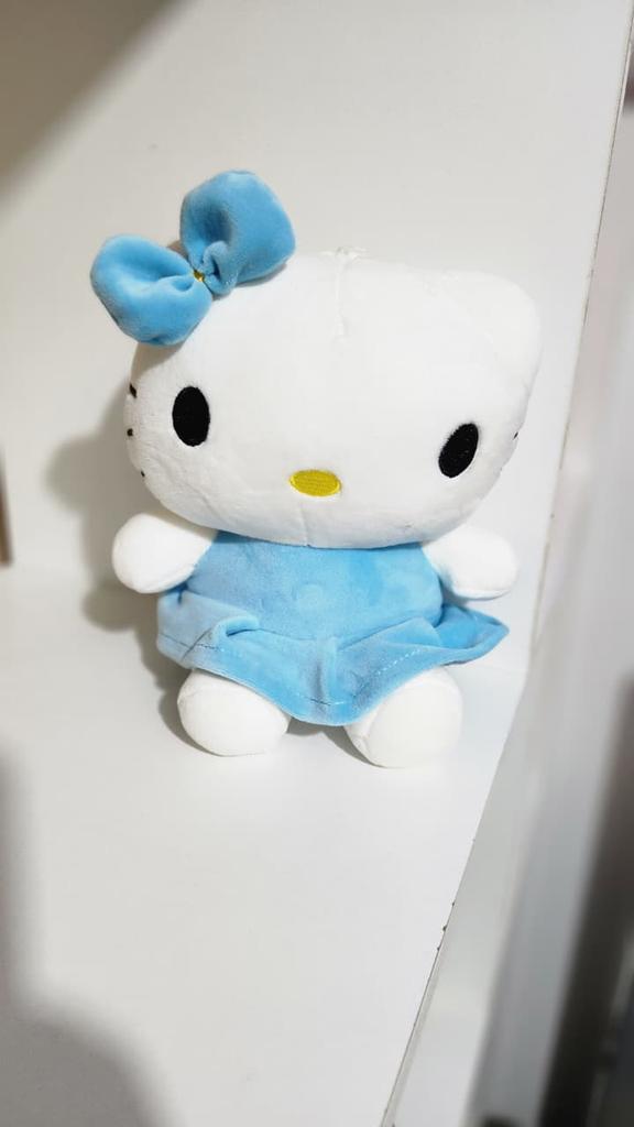 Hello Kitty 22 cm con Ropita Rosa y Celeste – Elegancia y Dulzura 🎀💖💙