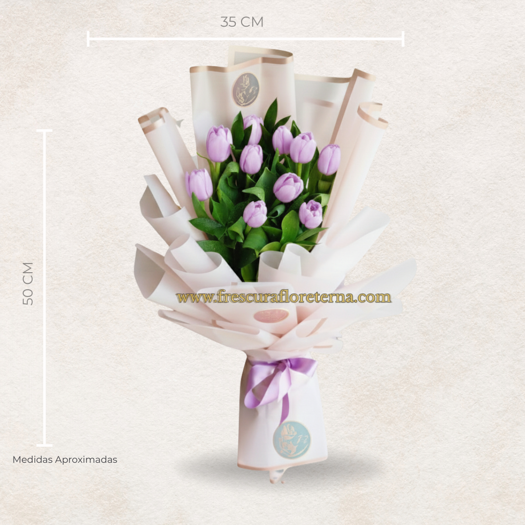 luxury de 10 tulipanes lila
