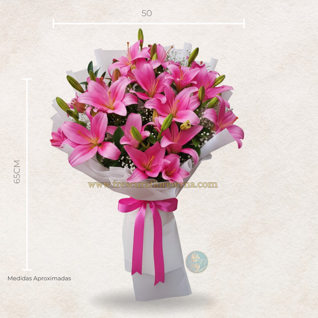 luxury grande de lirios fucsias