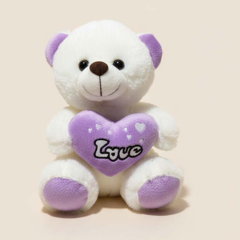 osito corazon lila