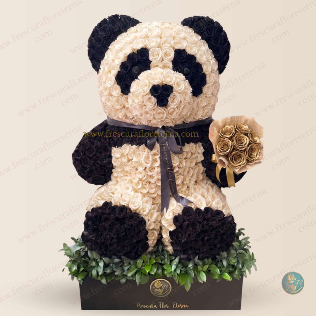 oso buchon rosas diseño Panda