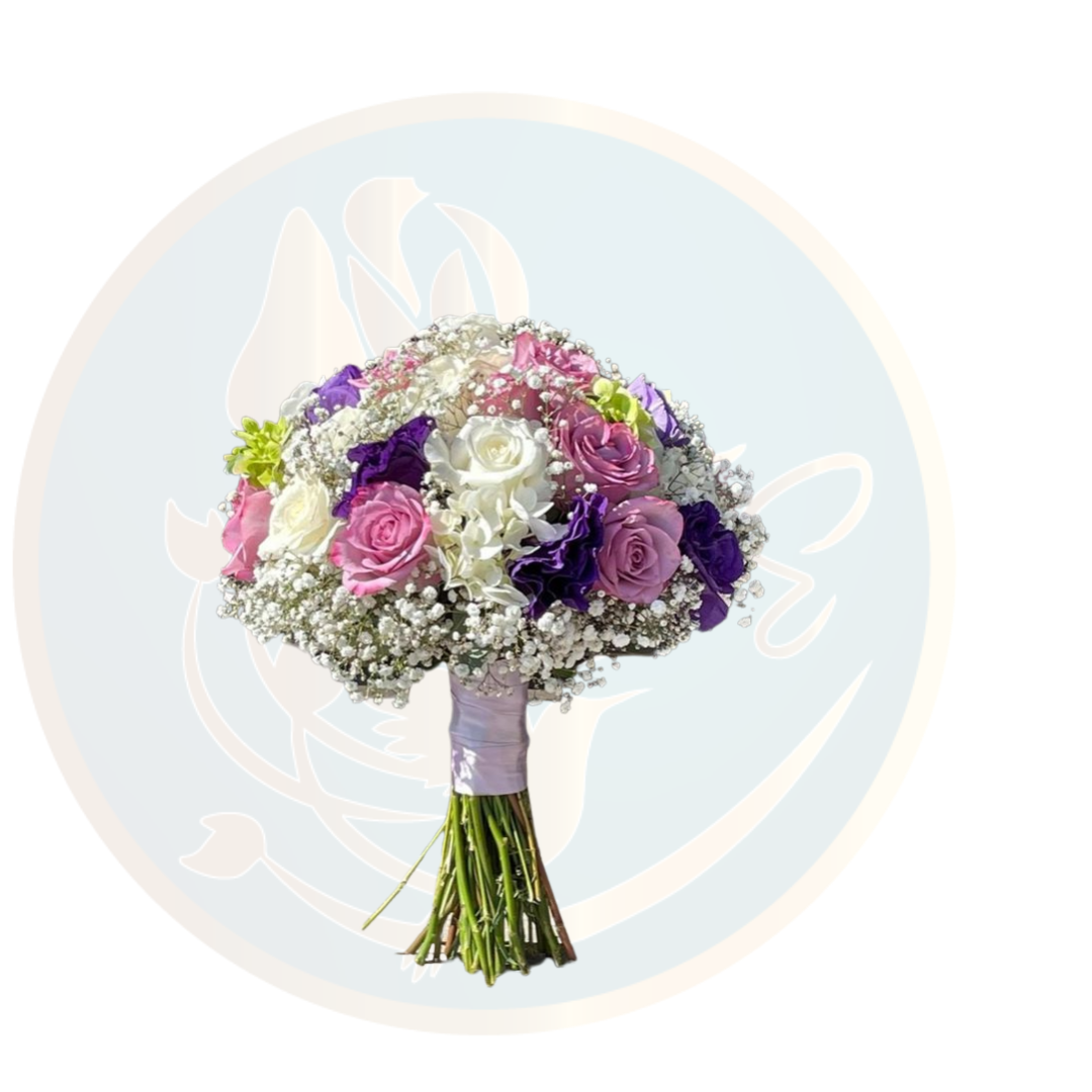 ramo de novia rosas hortencia y ghypson