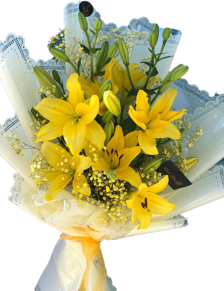 Bouquet lirios amarillos
