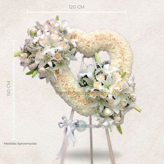 Corazón de Paz – Tributo Floral Exclusivo