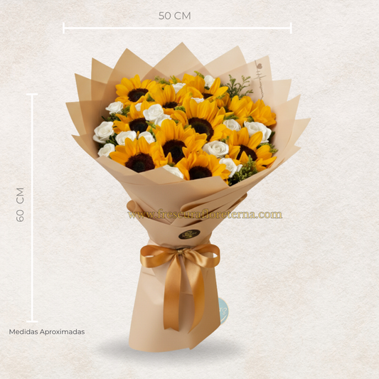 Aura Floral – Rosas & Girasoles (Mediano)
