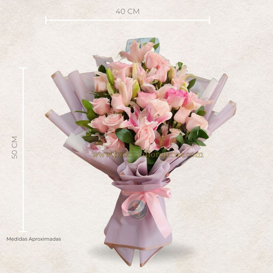 Bouquet de Lirios y rosas