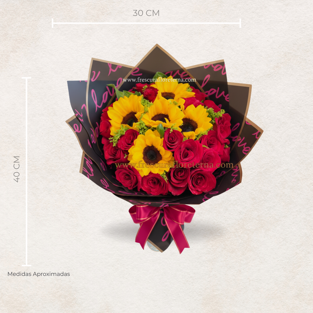 Aura Floral – Rosas & Girasoles (Pequeño)