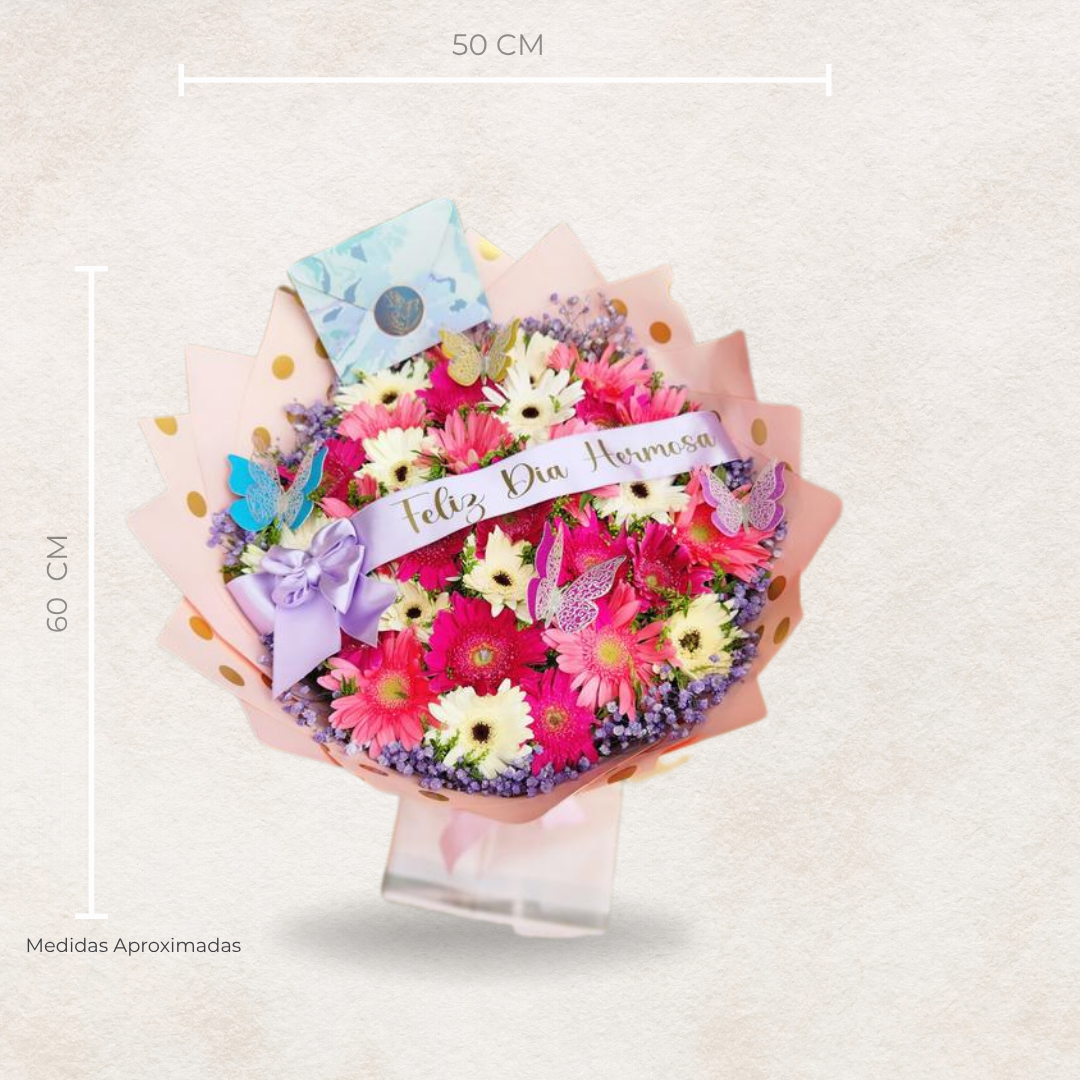 Estallido de Color – Buchón de 30 Gerberas Elegantes