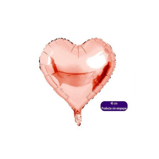 Globo Corazón #18 Metalizado Personalizado