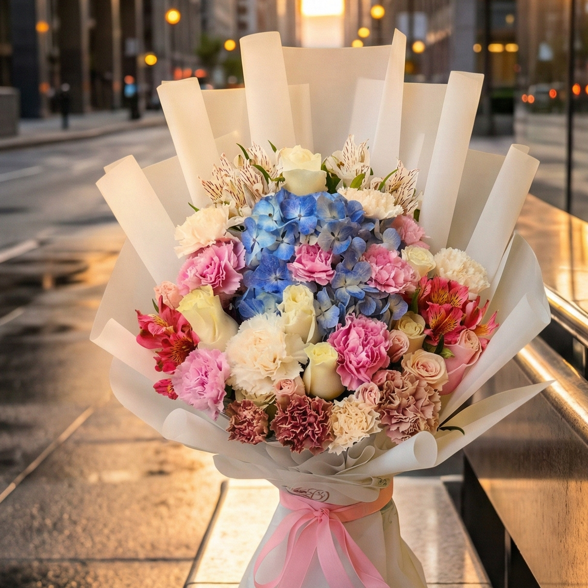 Heart of Roses and Delicate Chocolates
