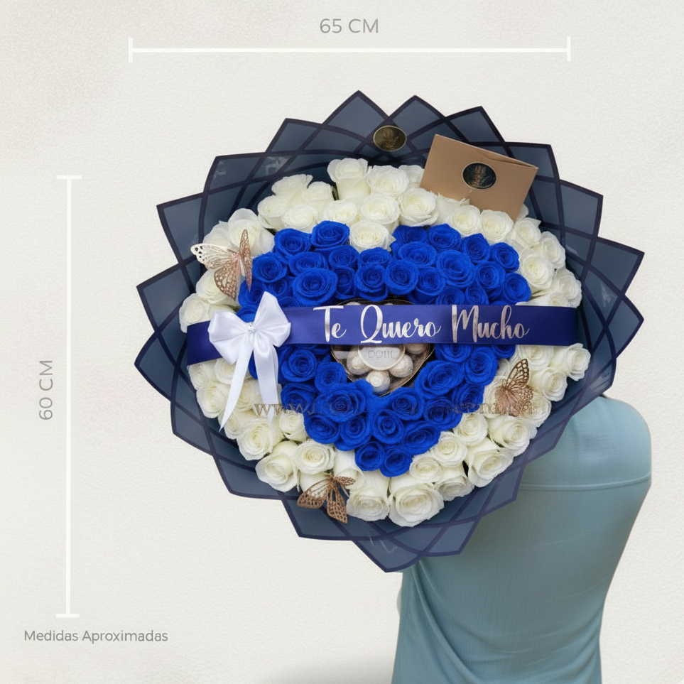 Pasión Eterna – Buchón de Rosas con Chocolates