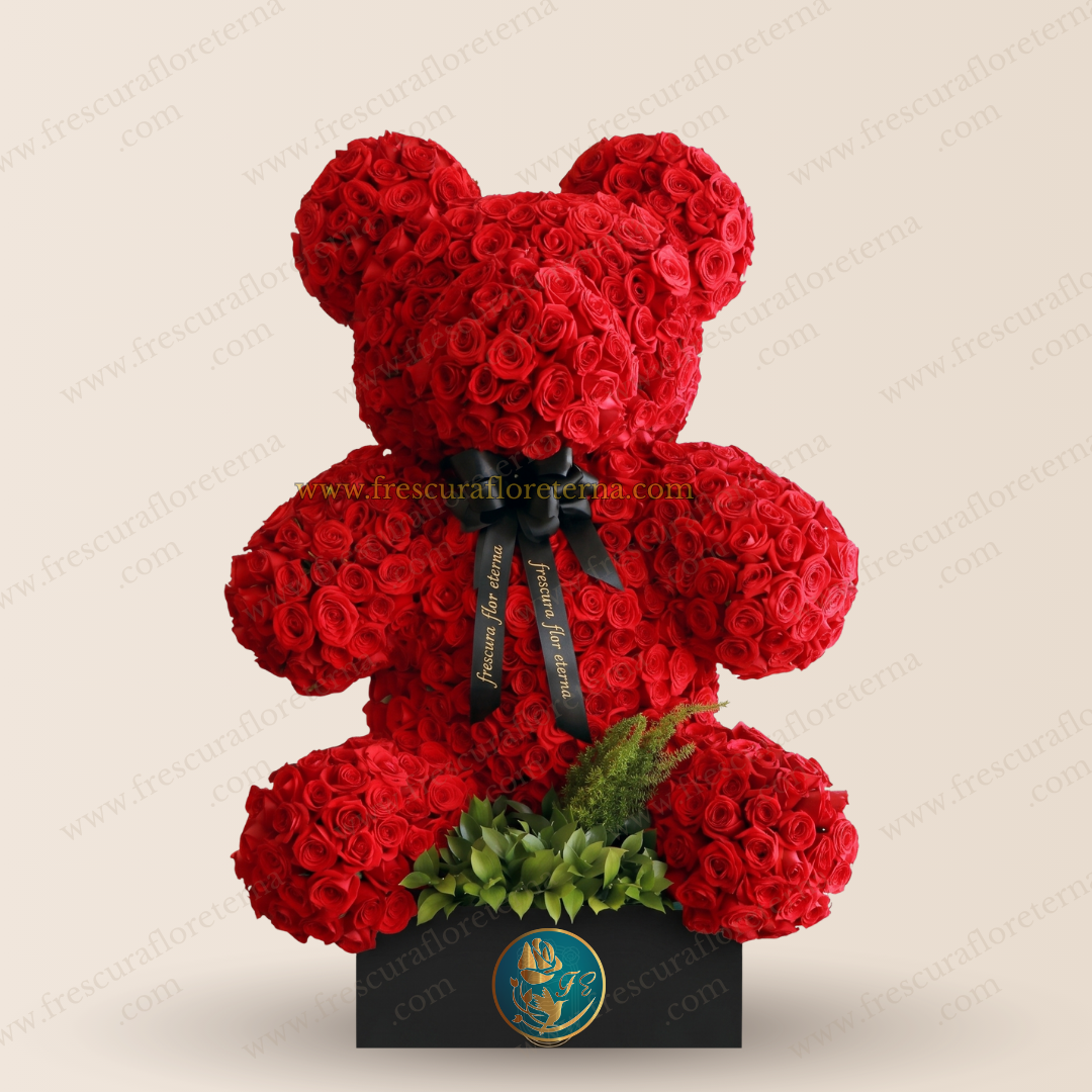Oso buchon de 1000 rosas 