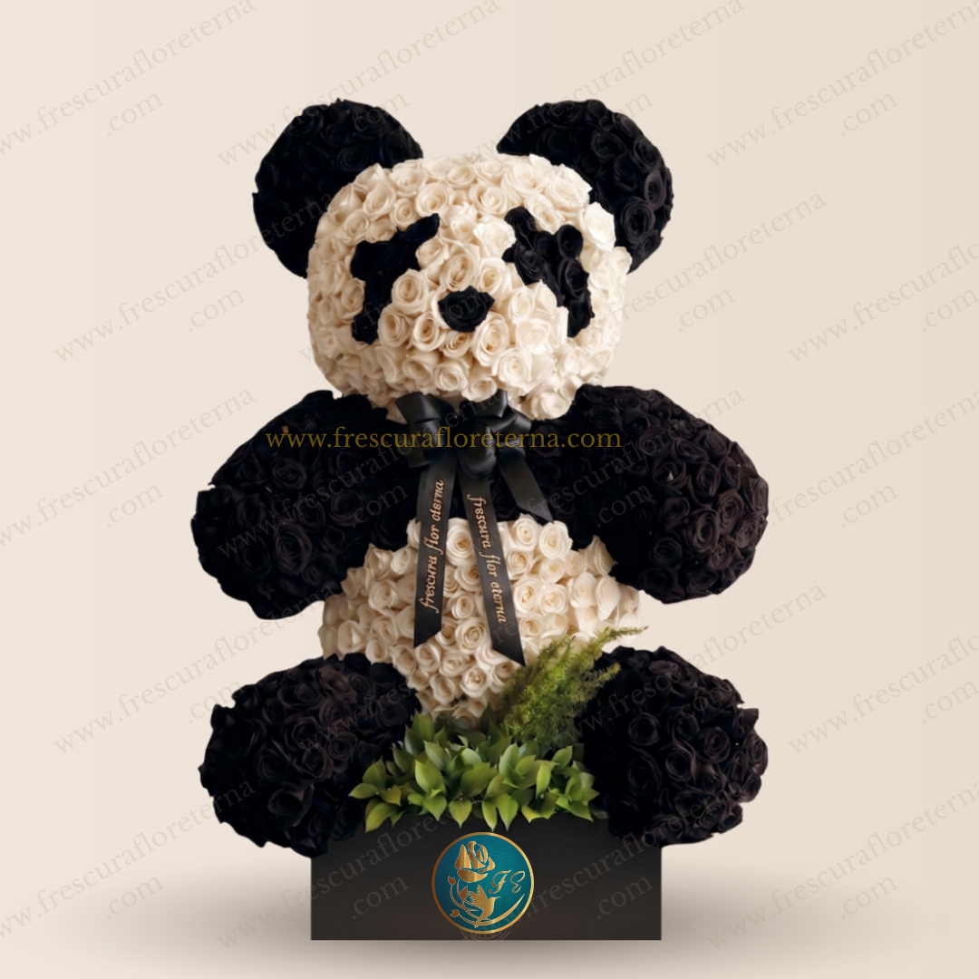 Oso buchon de 1000 rosas Panda 