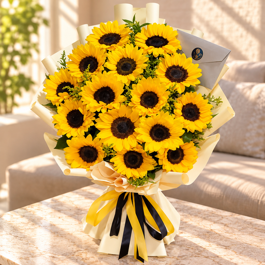 Brillo Eterno – (15 Girasoles Radiantes)