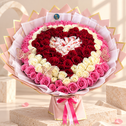Pasión Eterna – (100 Rosas + Chocolates )