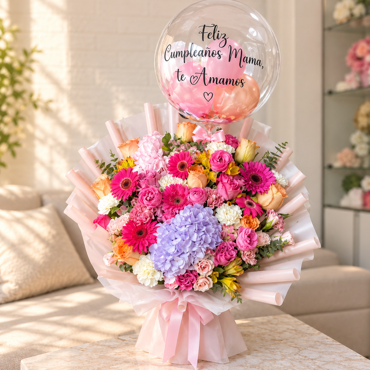Bouquet Aurora de flores variadas de 40 flores