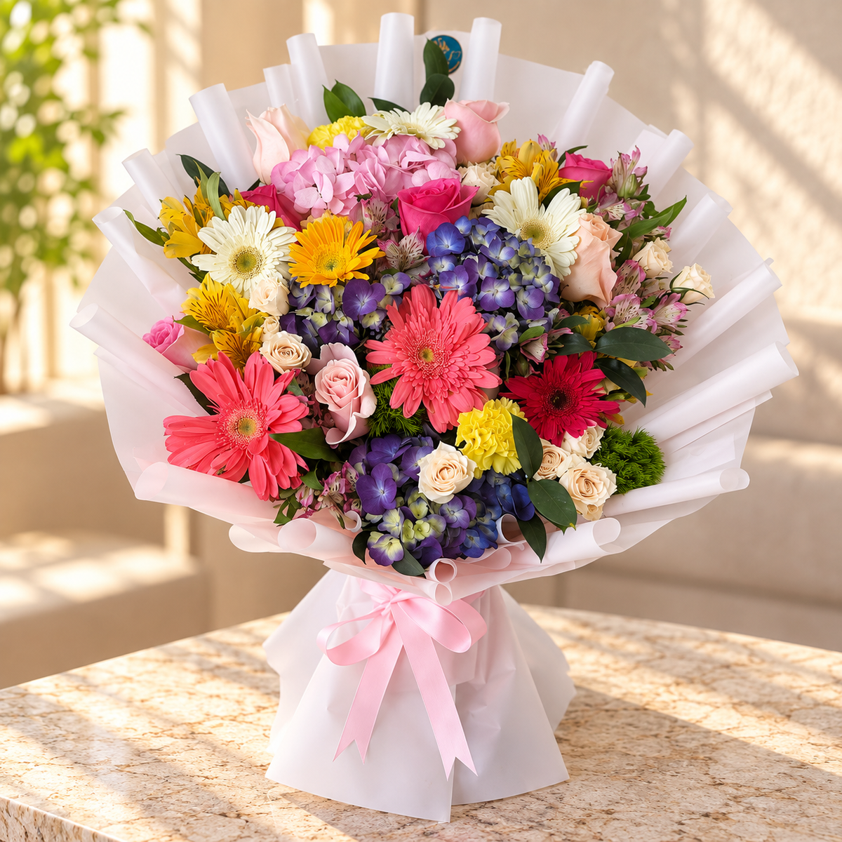 Bouquet Aurora de flores variadas de 40 flores