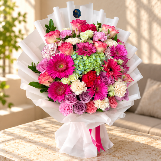 Bouquet Aurora de flores variadas de 40 flores