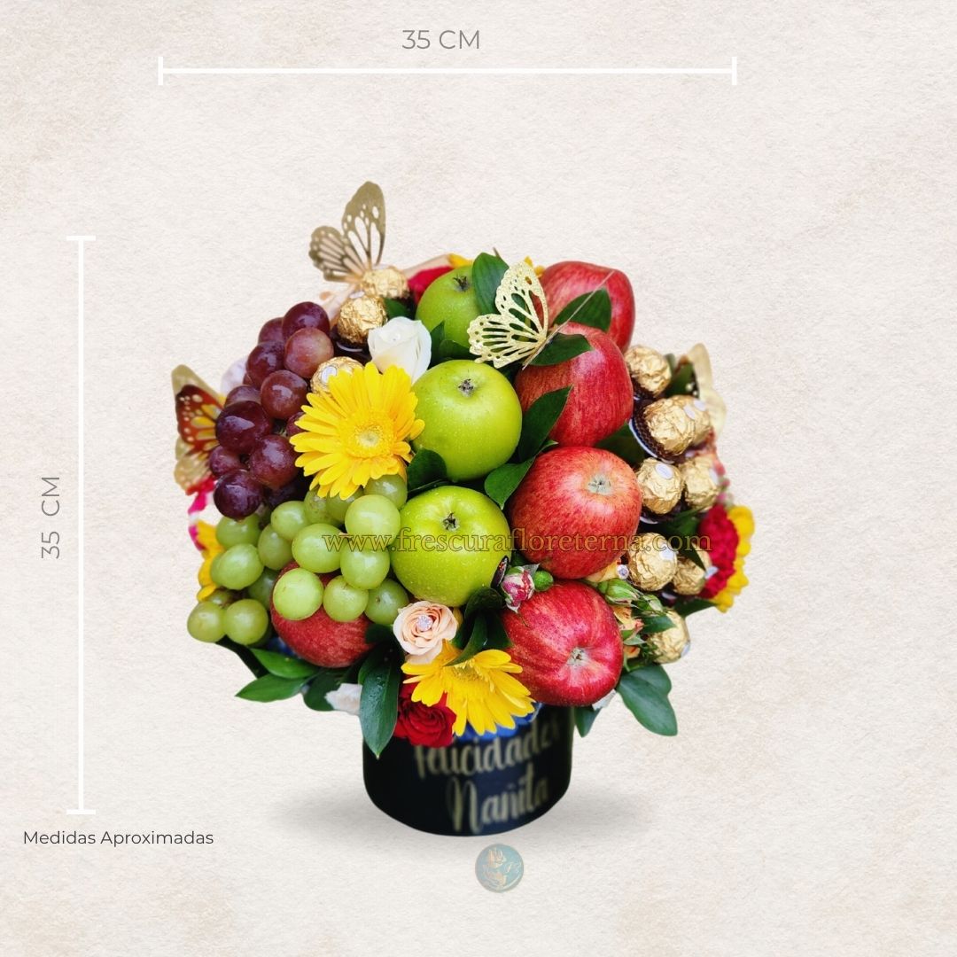 box de flores y frutas
