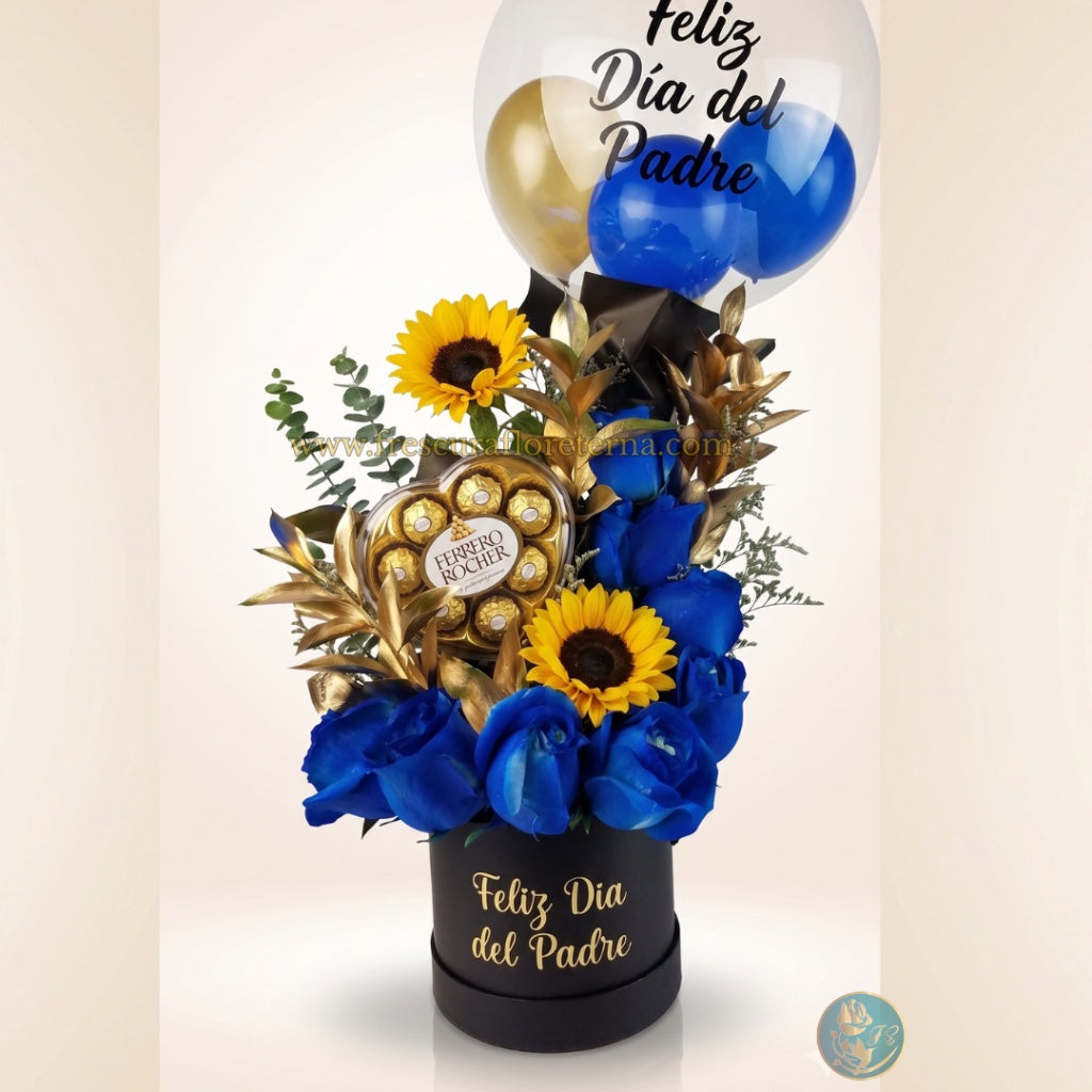 Arreglo Rey de la Casa | Rosas, Girasoles y Chocolates