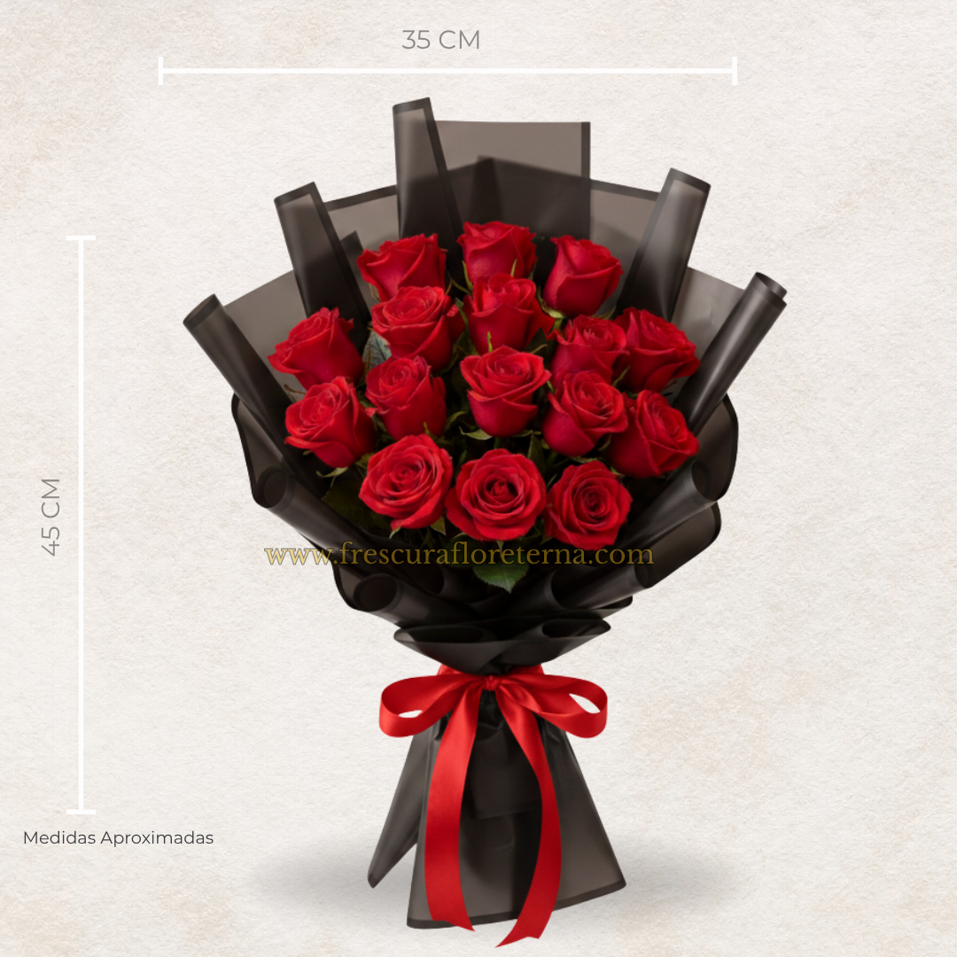 luxury 16 rosas rojas
