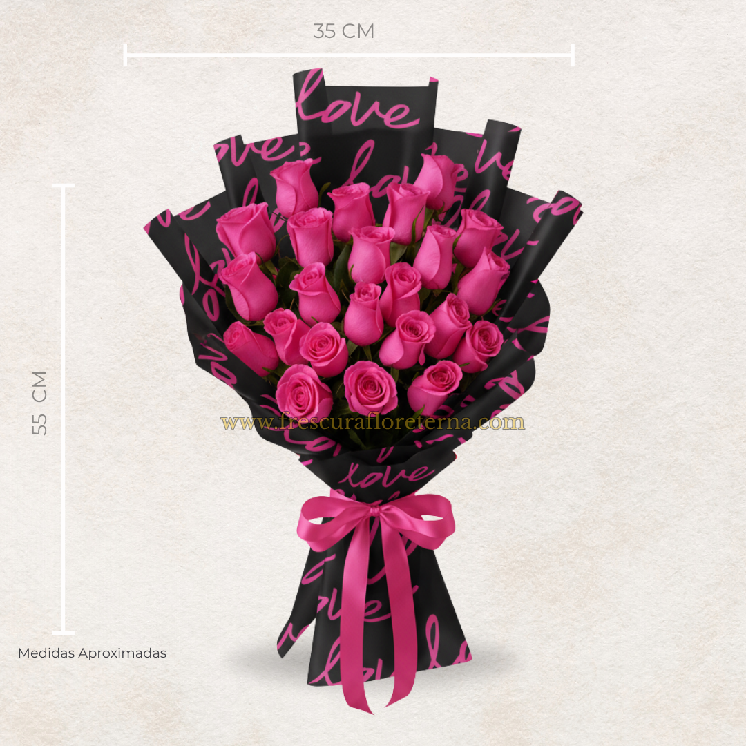 luxury 22 rosas fucsia
