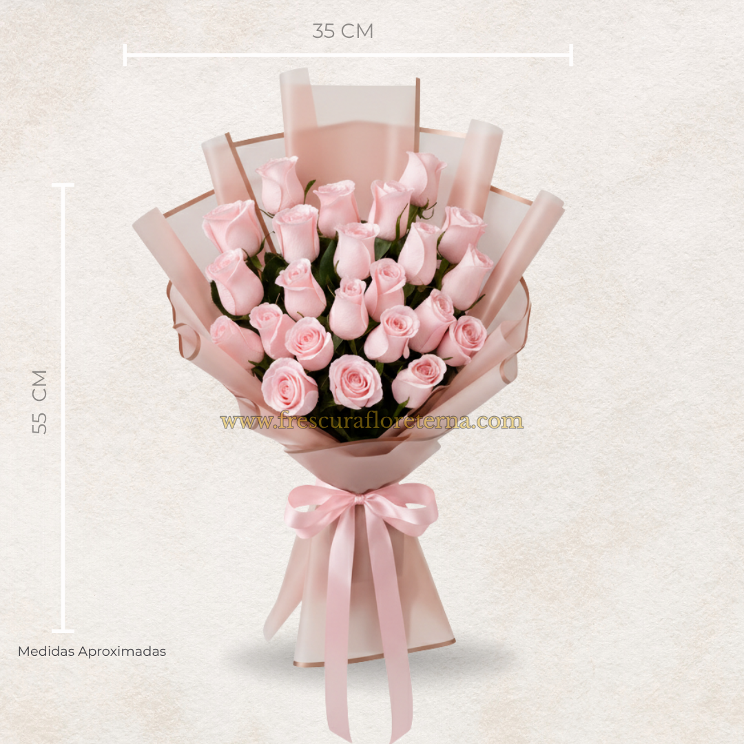 luxury 22 rosas rosadas