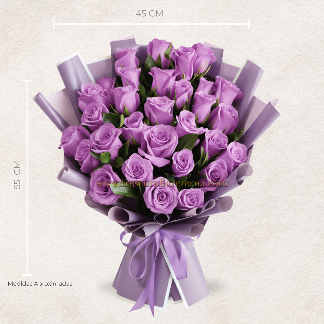luxury 30 rosas lila envoltura coreano