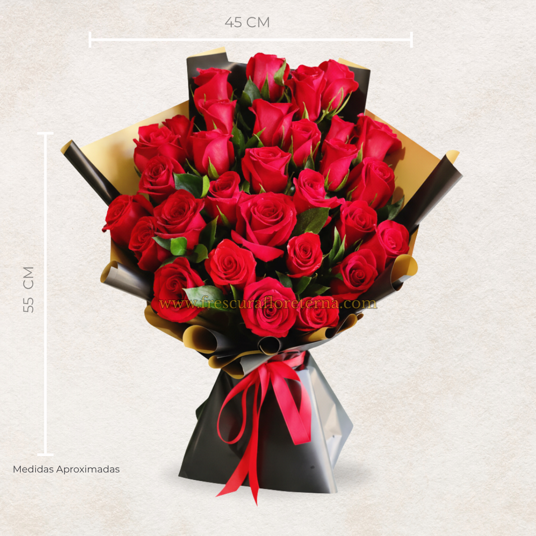 luxury 31 rosas rojo envoltura coreano