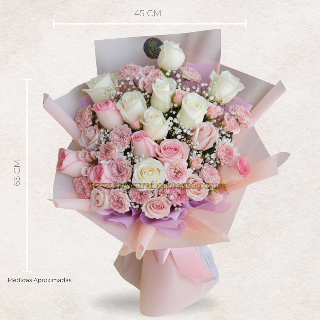 luxury de rosas y claveles