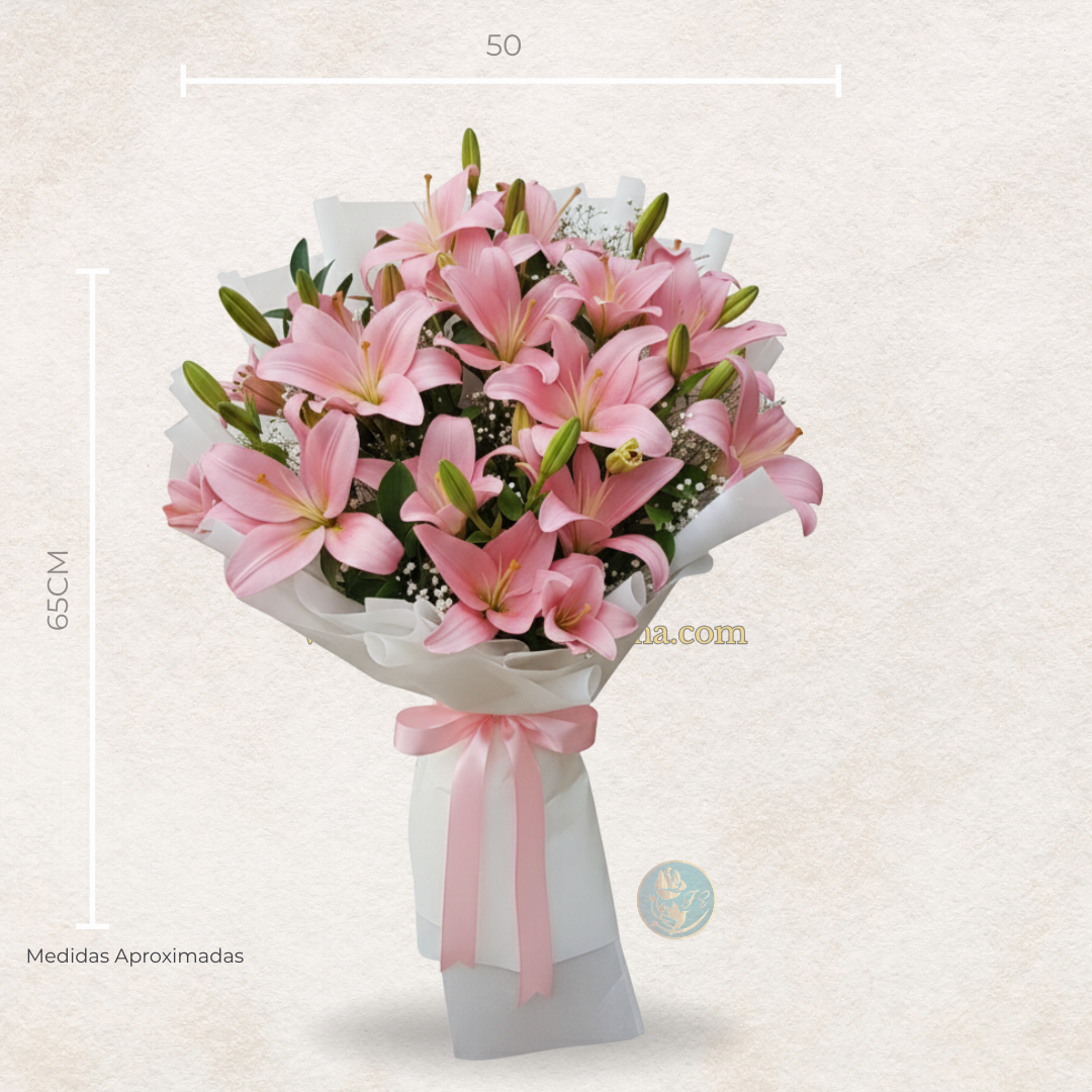 luxury grande de lirios rosados