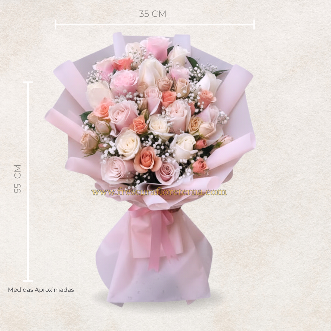 luxury rosas mini rosas tonos pastel
