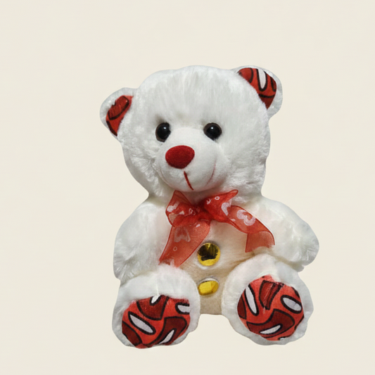osito blanco con rojo lazito