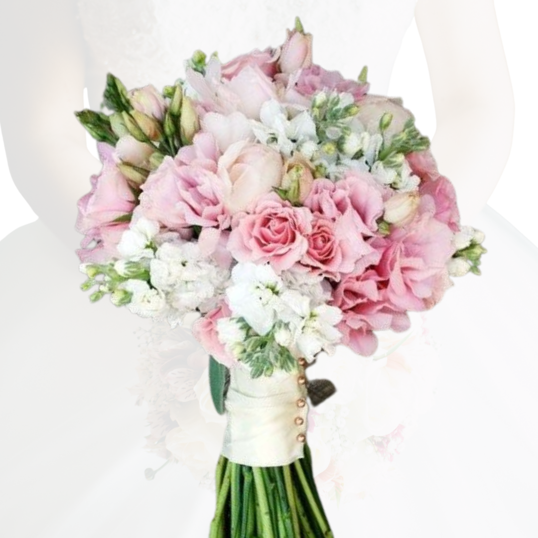 ramo de novia elegante de flores variadas