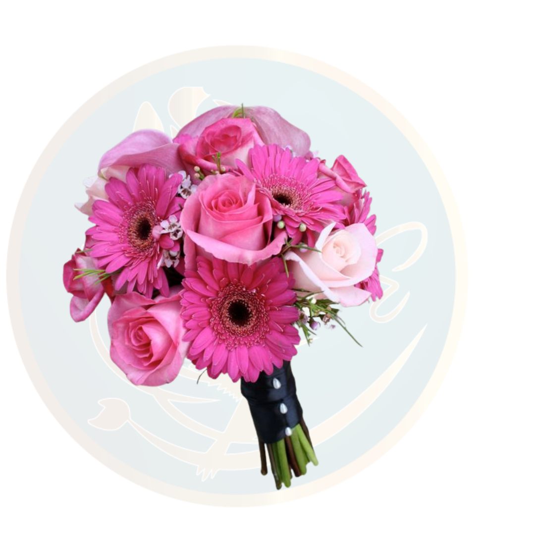 ramo de novia gerveras y rosas