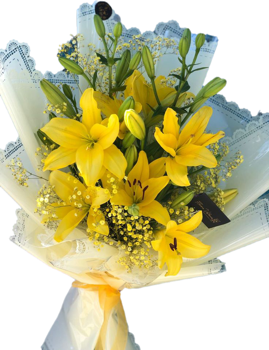 Bouquet lirios amarillos